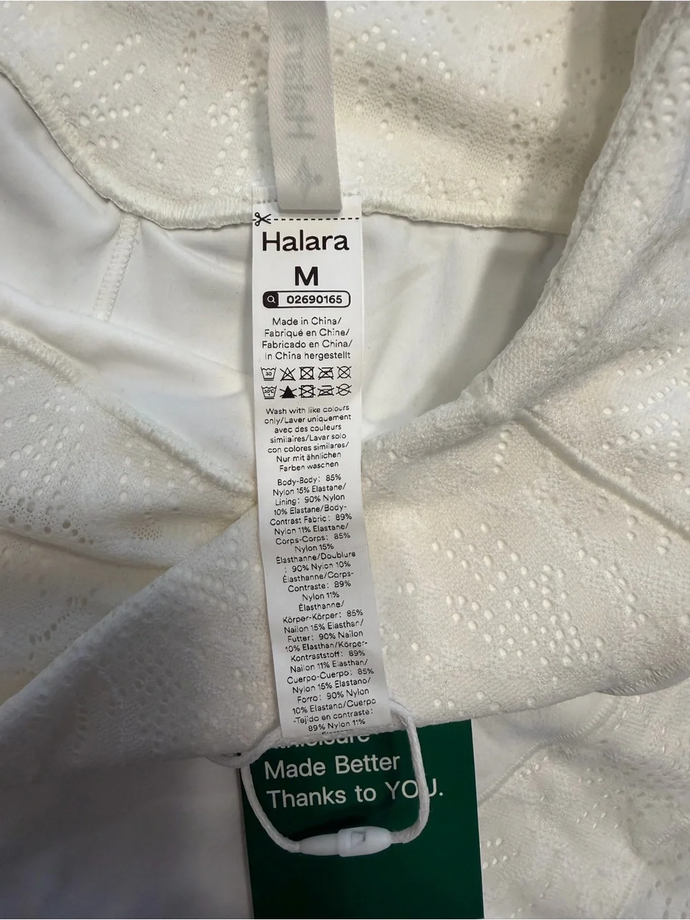 Halara White Lace Women's Biker Shorts Size Medium